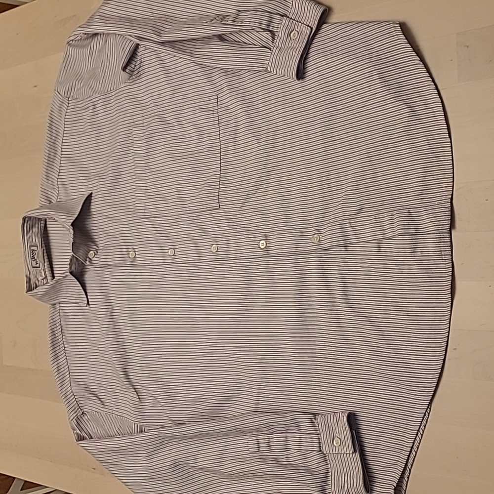 EUC VTG Gianni Versace Striped Button Front Shirt with Front Pocket